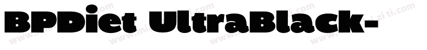BPDiet UltraBlack字体转换